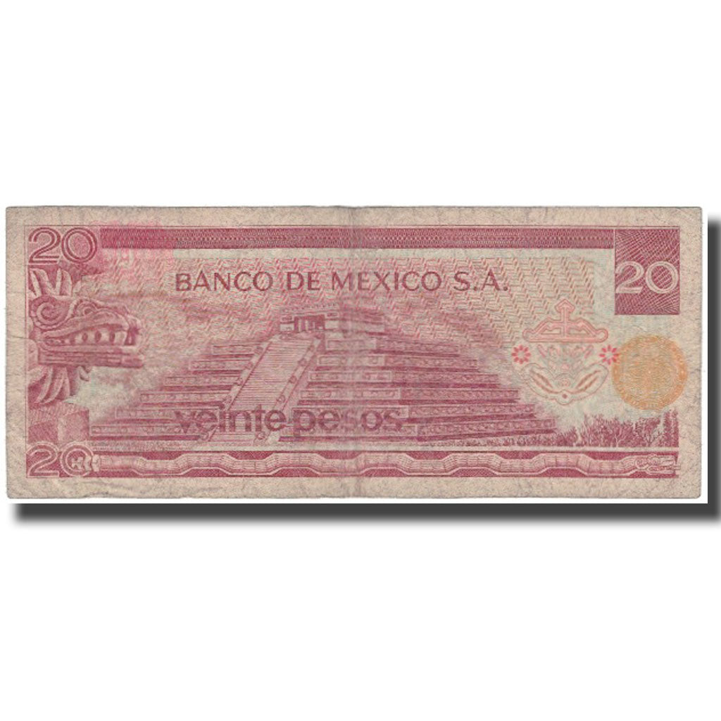 Nota, México, 20 Pesos, 1976-07-08, KM:64c, VF(20-25)