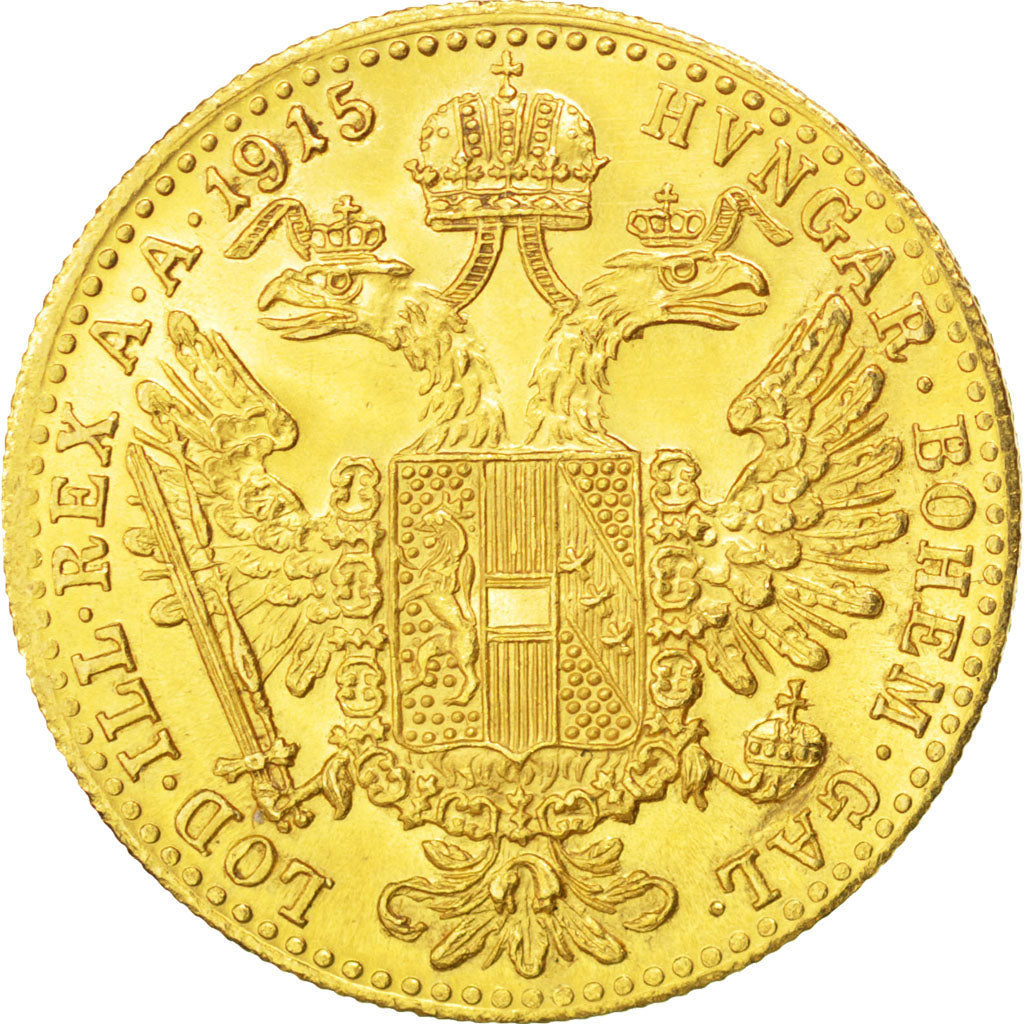 AUSTRIA, Ducat, 1915, KM #2267, MS(60-62), Gold, 3.48