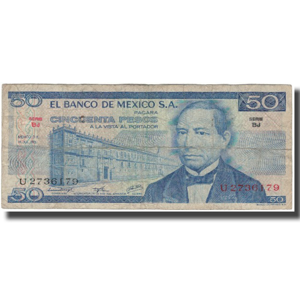 Banknote, Mexico, 50 Pesos, 1973-07-18, KM:65a, F(12-15)