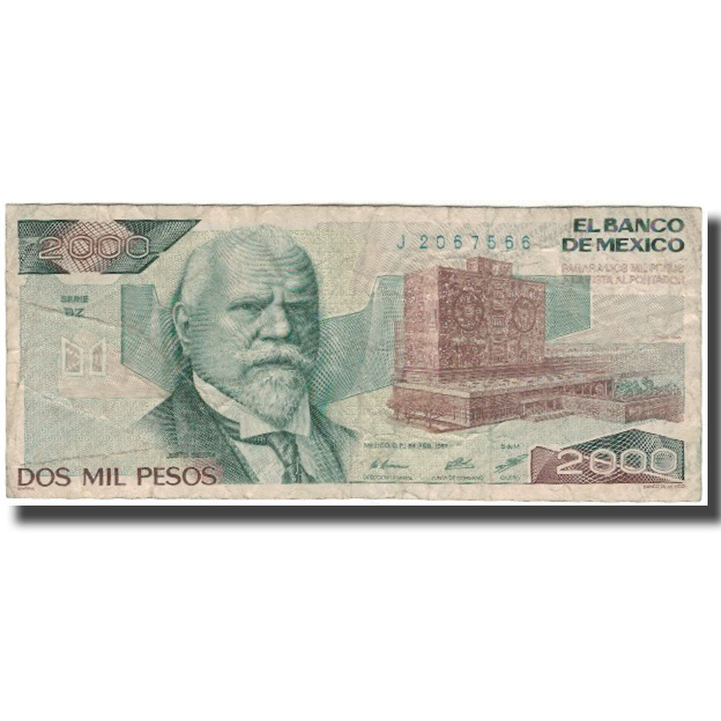 Geldschein, Mexiko, 2000 Pesos, 1987-02-24, KM:86b, SGE+