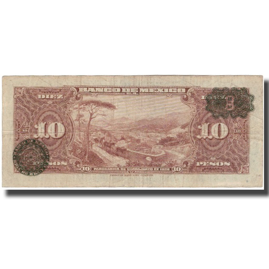 Billete, 10 Pesos, México, 1948-12-22, KM:47c, BC+