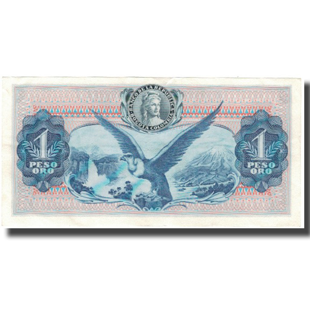 Banknote, Colombia, 1 Peso Oro, 1973-08-07, KM:404e, AU(50-53)