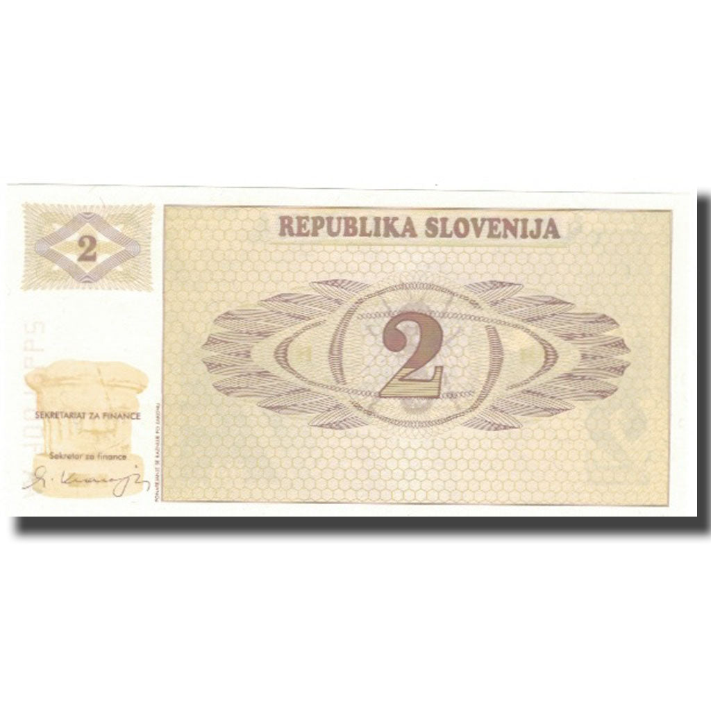 Billet, Slovénie, 2 (Tolarjev), KM:2s1, NEUF