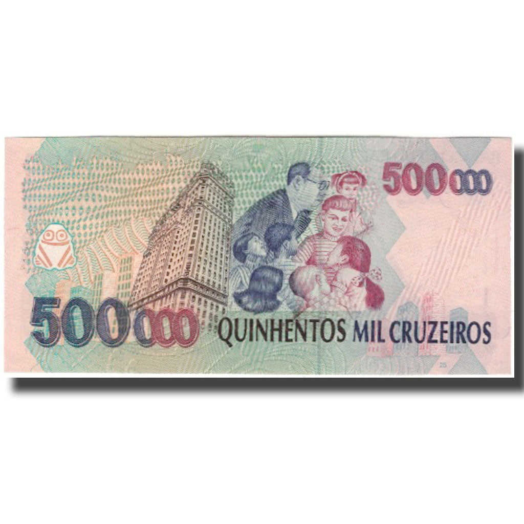 Banknote, Brazil, 500,000 Cruzeiros, KM:236c, UNC(65-70)