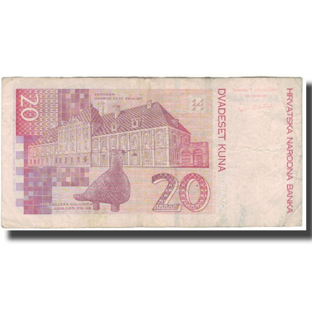 Banknote, Croatia, 20 Kuna, 2001, KM:39, VF(20-25)