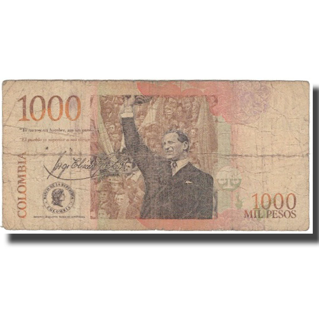 Banknote, Colombia, 1000 Pesos, 2011-06-12, KM:456o, VG(8-10)
