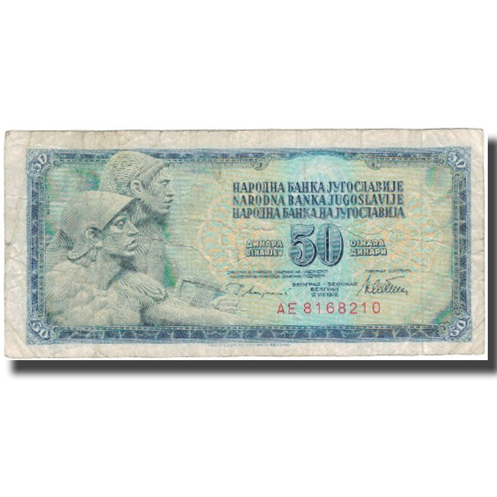 Banknote, Yugoslavia, 50 Dinara, 1978-08-12, KM:89a, VG(8-10)