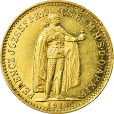 Monnaie, Hongrie, Franz Joseph I, 10 Korona, 1910, Kormoczbanya, SUP, Or, KM:485