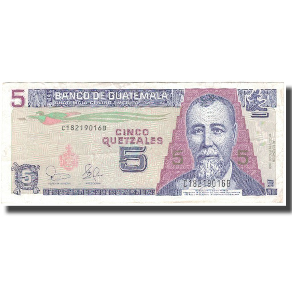 Nota, Guatemala, 5 Quetzales, 2003-02-12, KM:106a, EF(40-45)