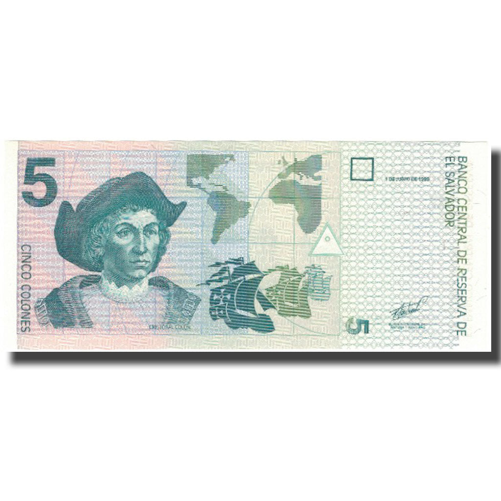 Banknote, El Salvador, 5 Colones, 1998-06-01, KM:147a, UNC(65-70)