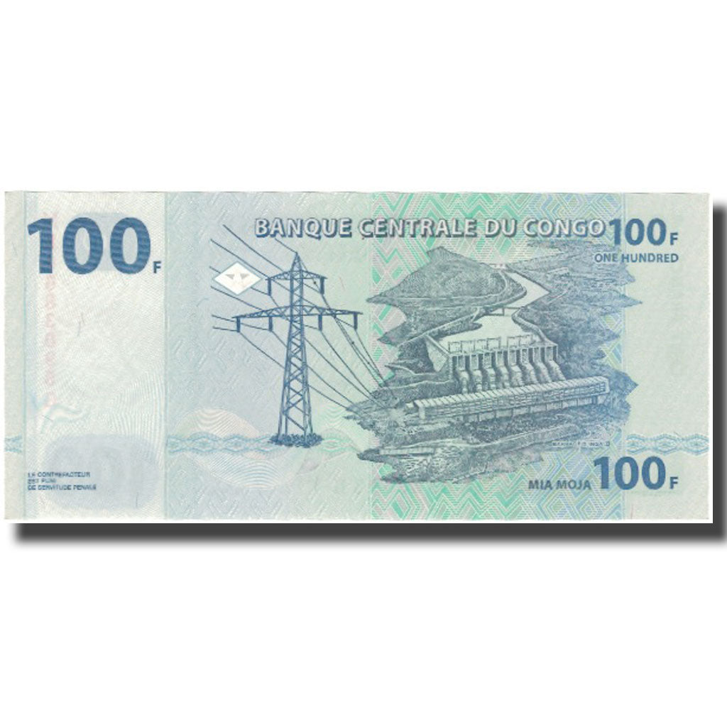 Geldschein, Congo Democratic Republic, 100 Francs, 31.07.2007, KM:98a, UNZ