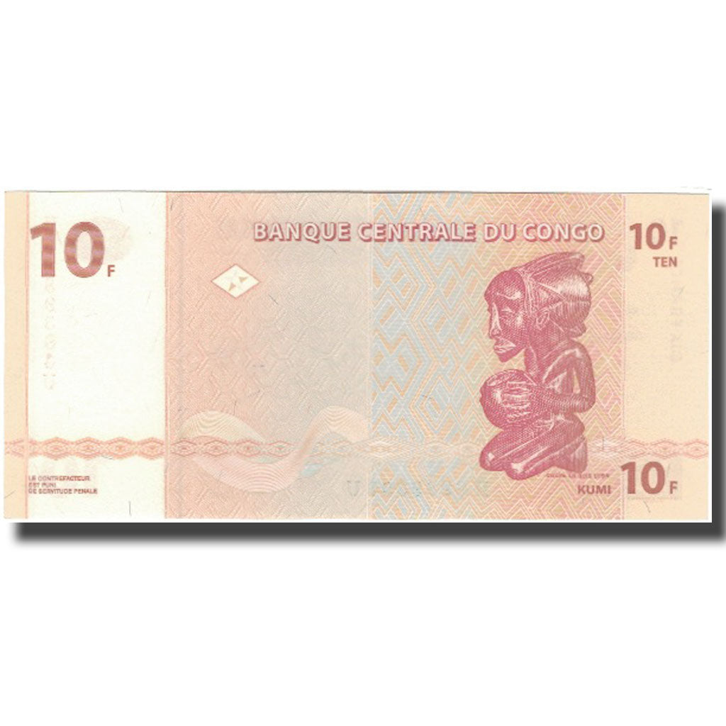Banknote, Congo Democratic Republic, 10 Francs, 2003-06-30, KM:93a, UNC(65-70)