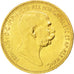 AUSTRIA, 10 Corona, 1908, KM #2810, AU(55-58), Gold, 19, 3.38
