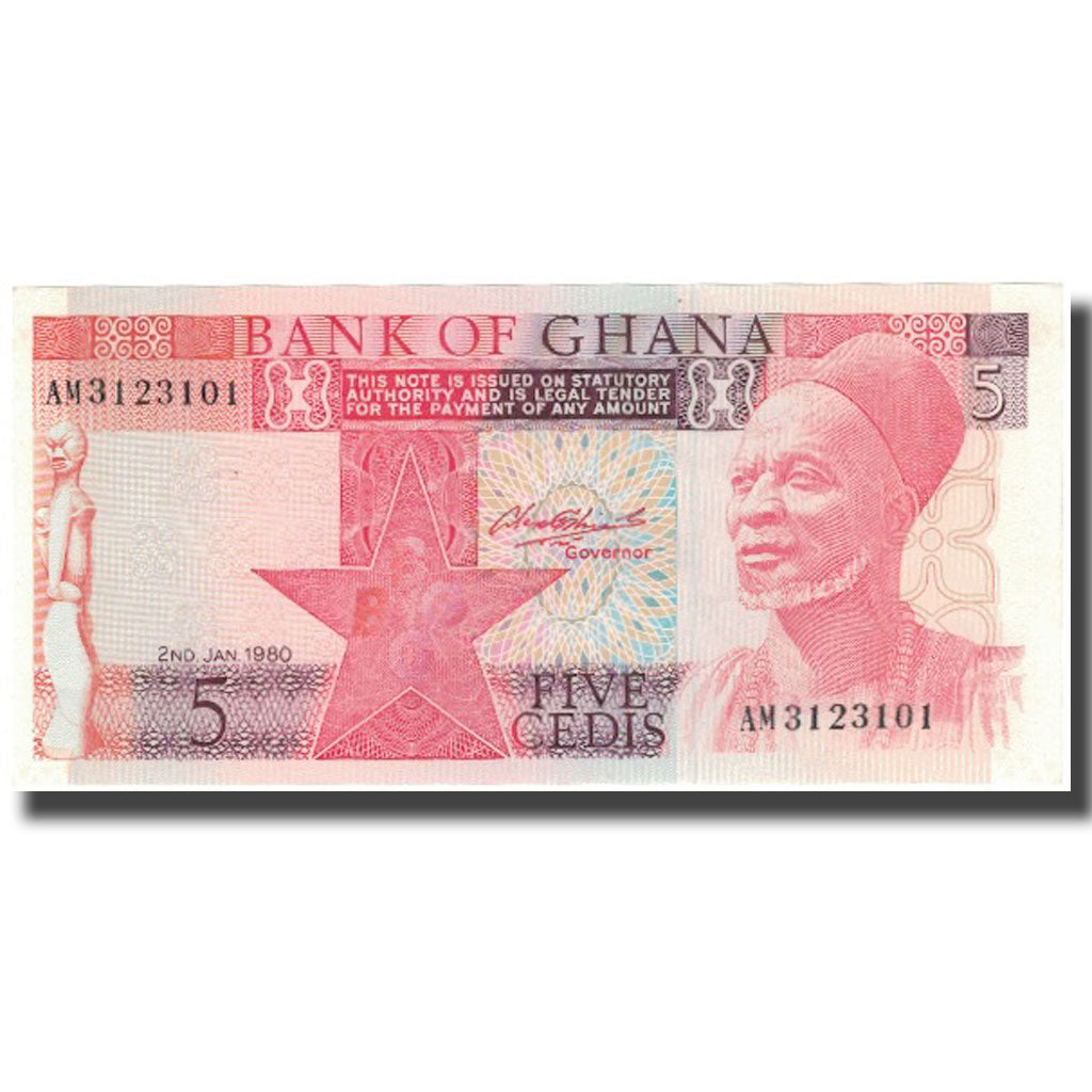 Banknote, Ghana, 5 Cedis, 1980-01-02, KM:19b, UNC(65-70)