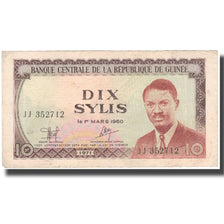 Billete, 10 Sylis, 1971, Guinea, KM:16, BC+