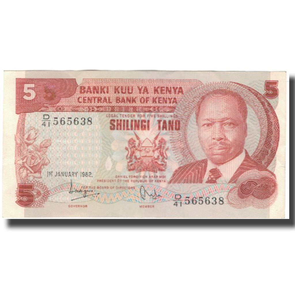 Banknote, Kenya, 5 Shillings, 1982-01-01, KM:19b, AU(50-53)