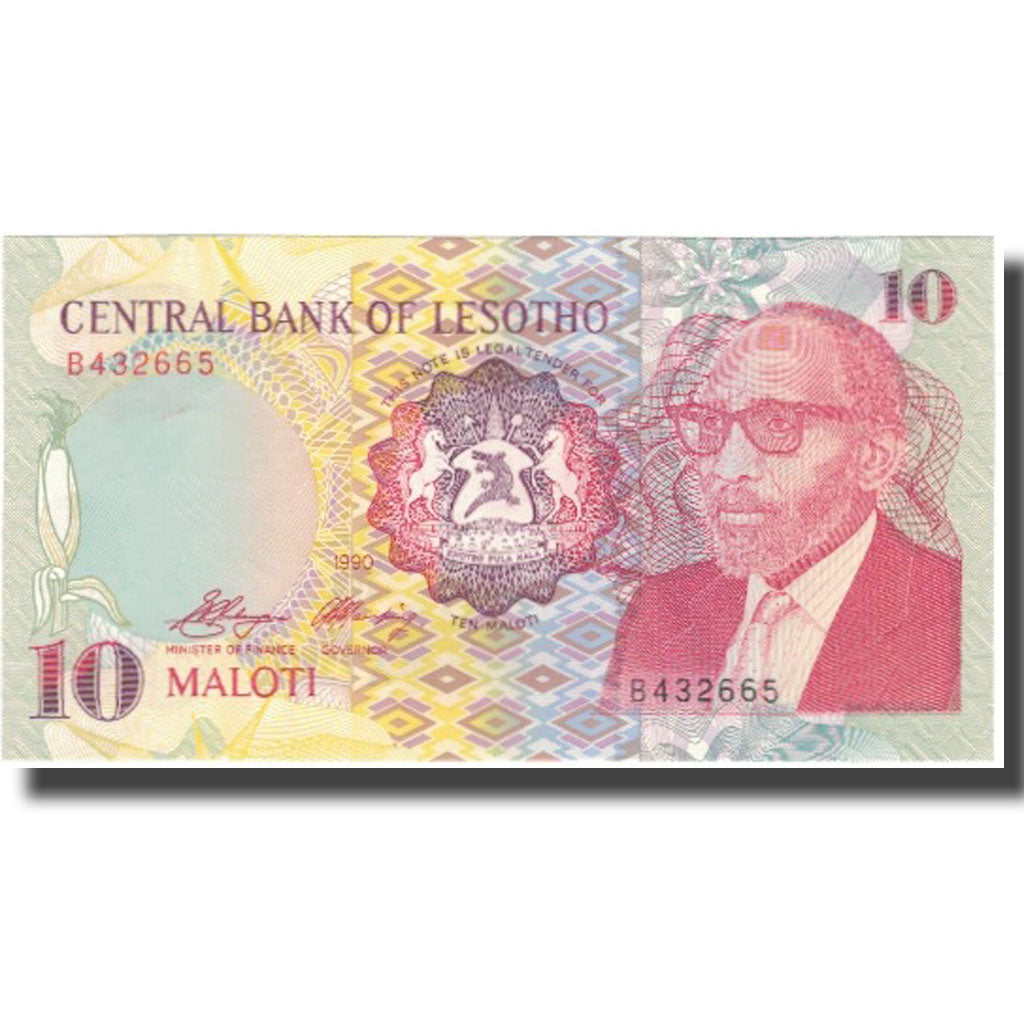 Biljet, Lesotho, 10 Maloti, 1990, KM:11a, NIEUW