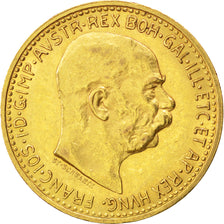 AUSTRIA, 10 Corona, 1911, KM #2816, AU(55-58), Gold, 19, 3.39