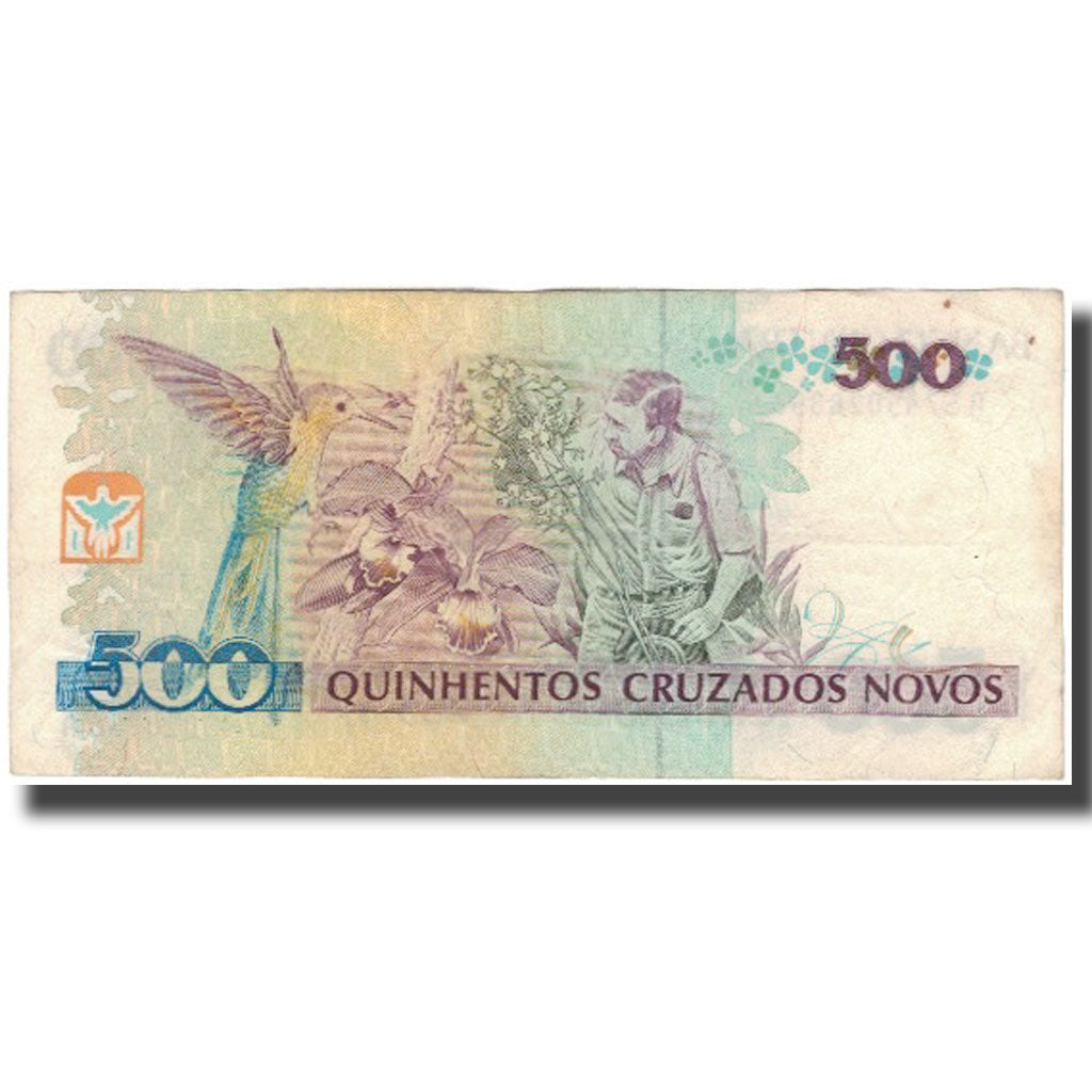 Banconote, Brasile, 500 Cruzeiros on 500 Cruzados Novos, KM:226b, MB+