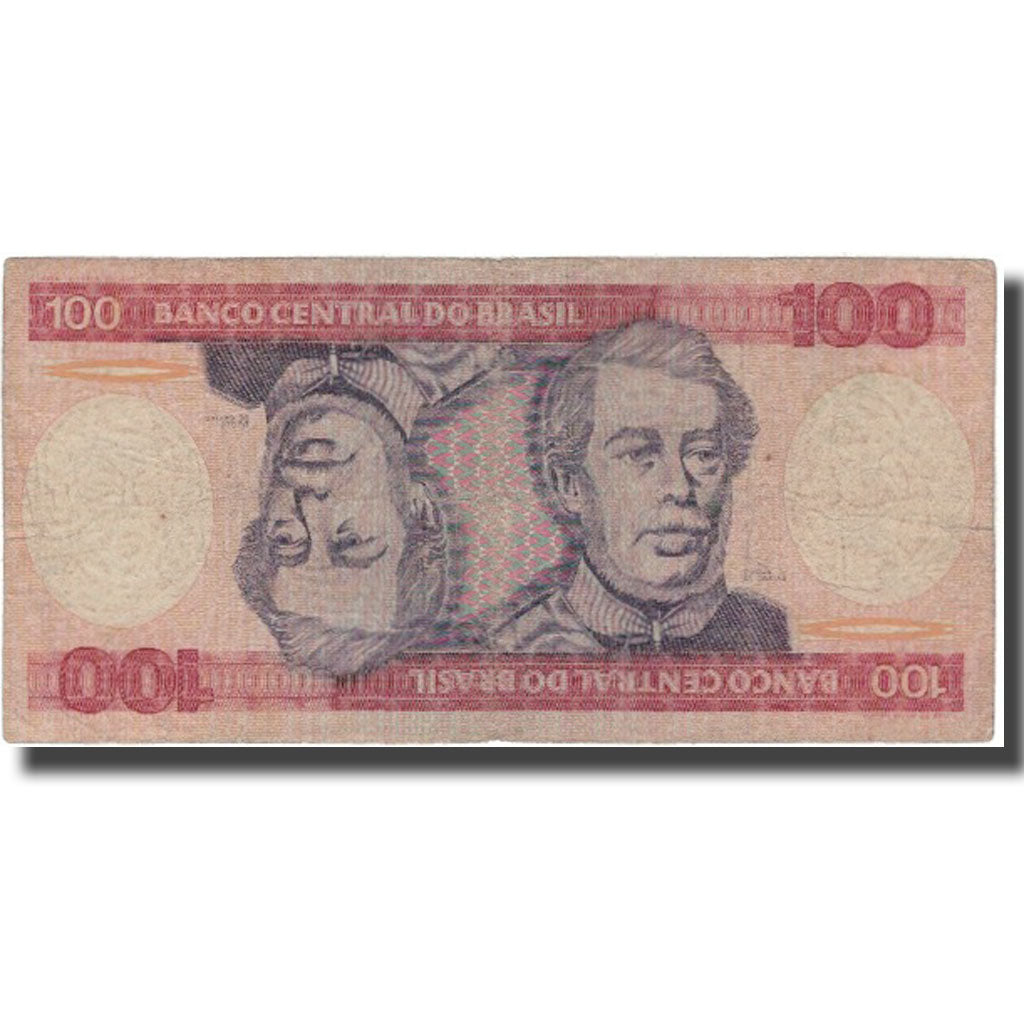 Banconote, Brasile, 100 Cruzeiros, KM:198a, B+