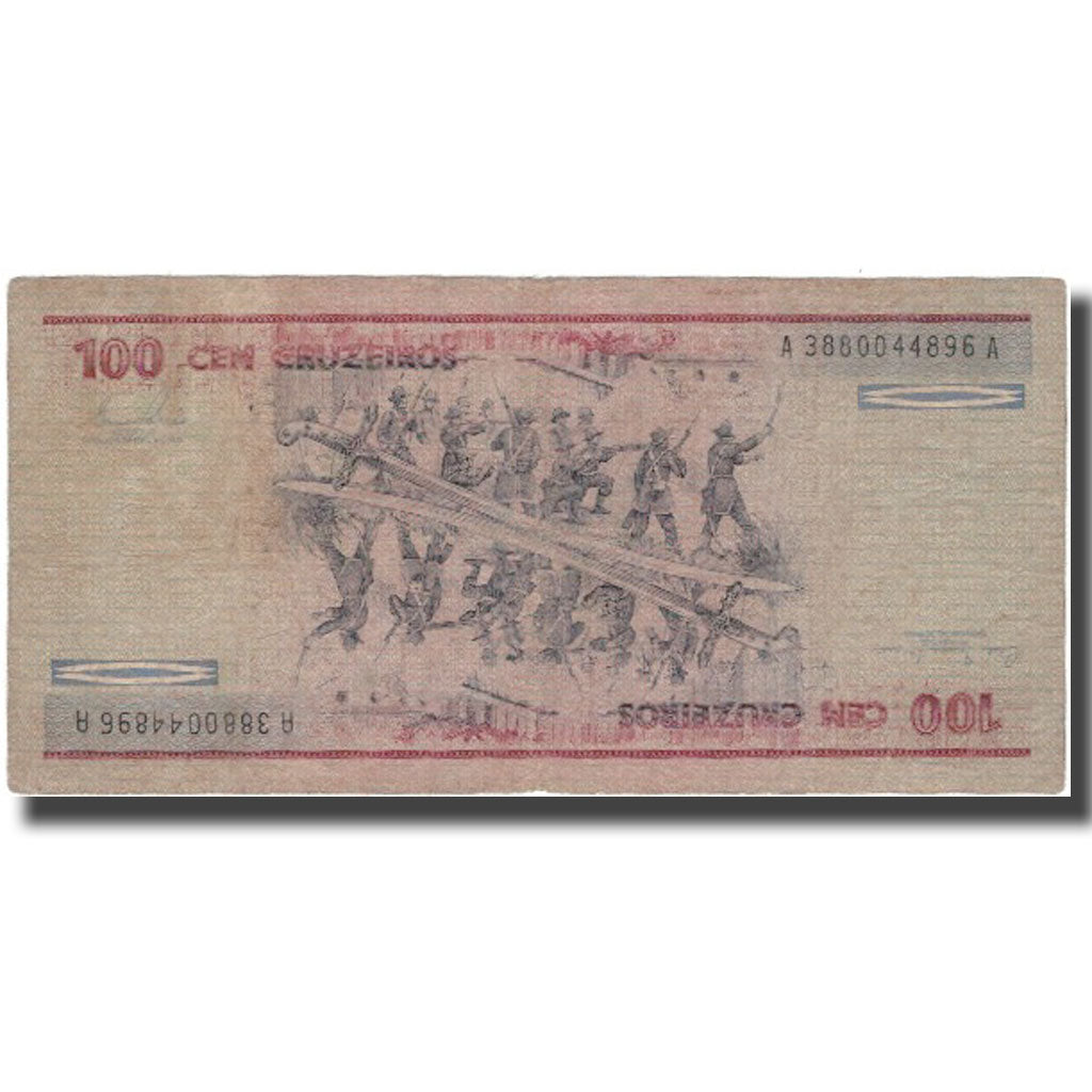 Banconote, Brasile, 100 Cruzeiros, KM:198a, B+