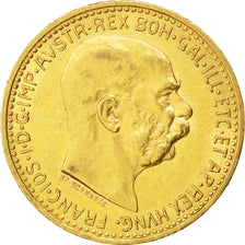 AUSTRIA, 10 Corona, 1911, KM #2816, AU(55-58), Gold, 19, 3.38