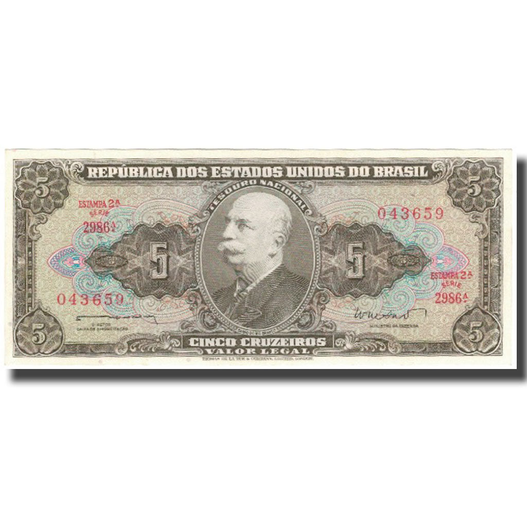 Banknote, Brazil, 5 Cruzeiros, KM:176a, UNC(65-70)