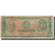 Banknote, Peru, 5 Soles De Oro, 1971-09-09, KM:99b, VF(20-25)