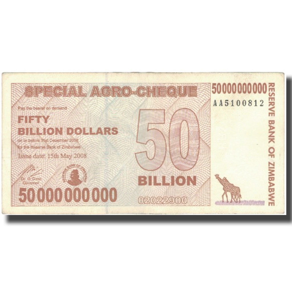 Banknote, Zimbabwe, 50 Billion Dollars, 2008-05-15, KM:87, EF(40-45)