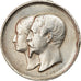 France, Medal, Naissance de Napoléon IV, Quinaire, 1856, AU(50-53), Silver