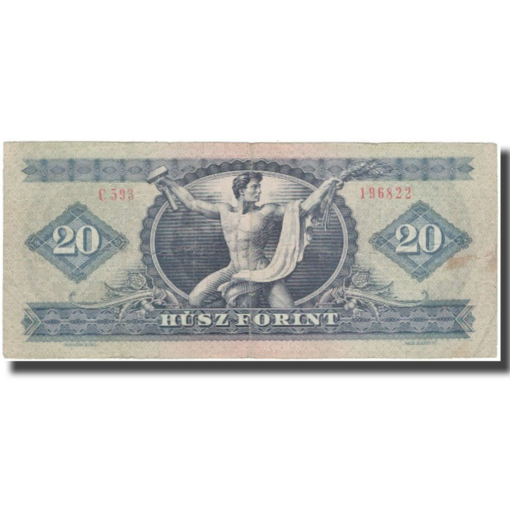 Nota, Hungria, 20 Forint, 1975-10-28, KM:169f, VF(30-35)
