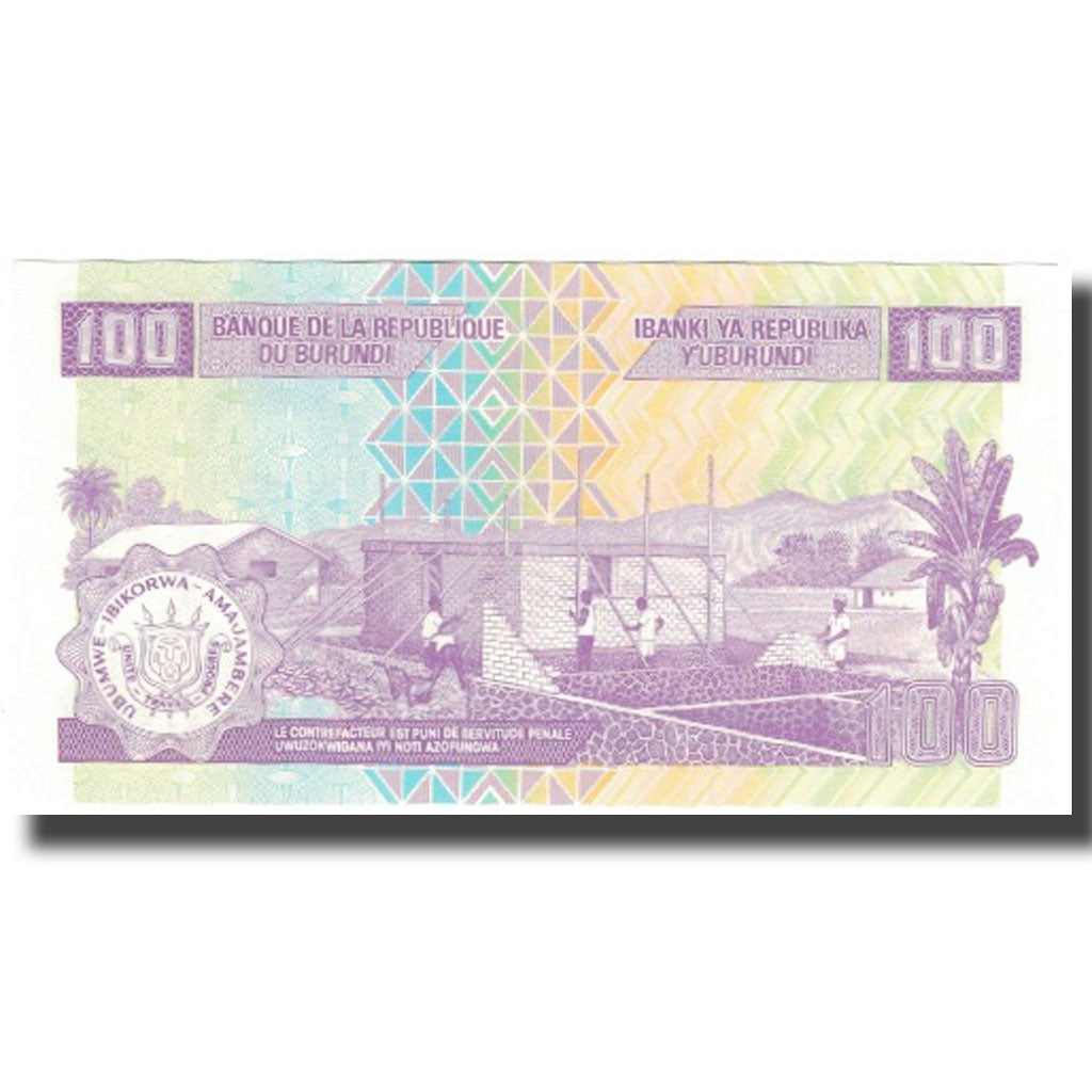 Banconote, Burundi, 100 Francs, 2011-09-01, KM:44b, FDS