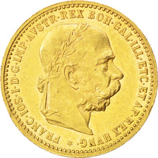 AUSTRIA, 10 Corona, 1906, KM #2805, AU(55-58), Gold, 19, 3.37