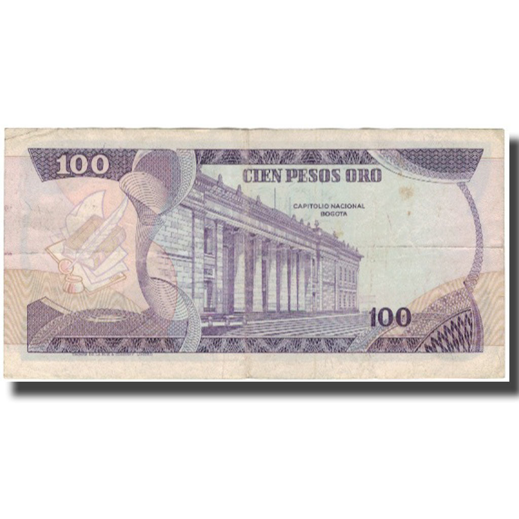Banknote, Colombia, 100 Pesos Oro, 1980-01-01, KM:418b, VF(20-25)