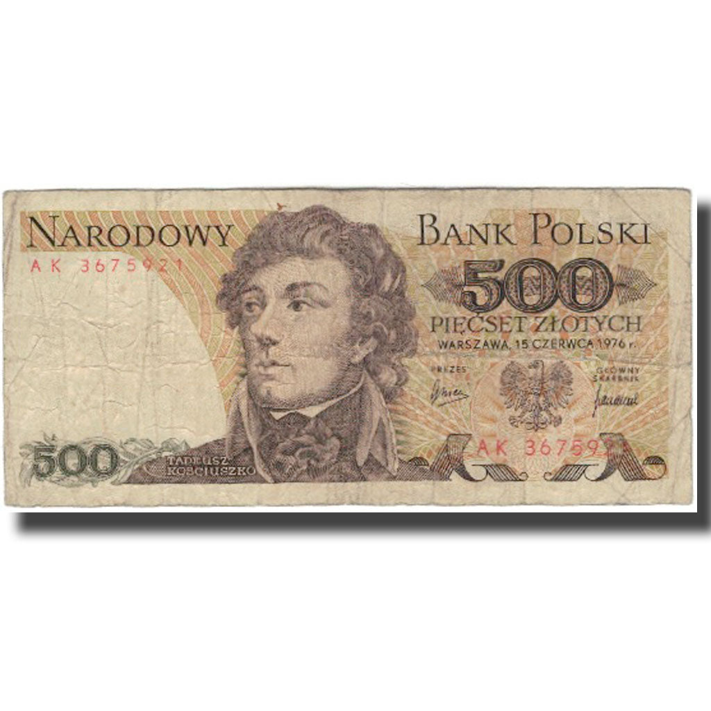 Banknote, Poland, 500 Zlotych, 1976, KM:145b, VG(8-10)