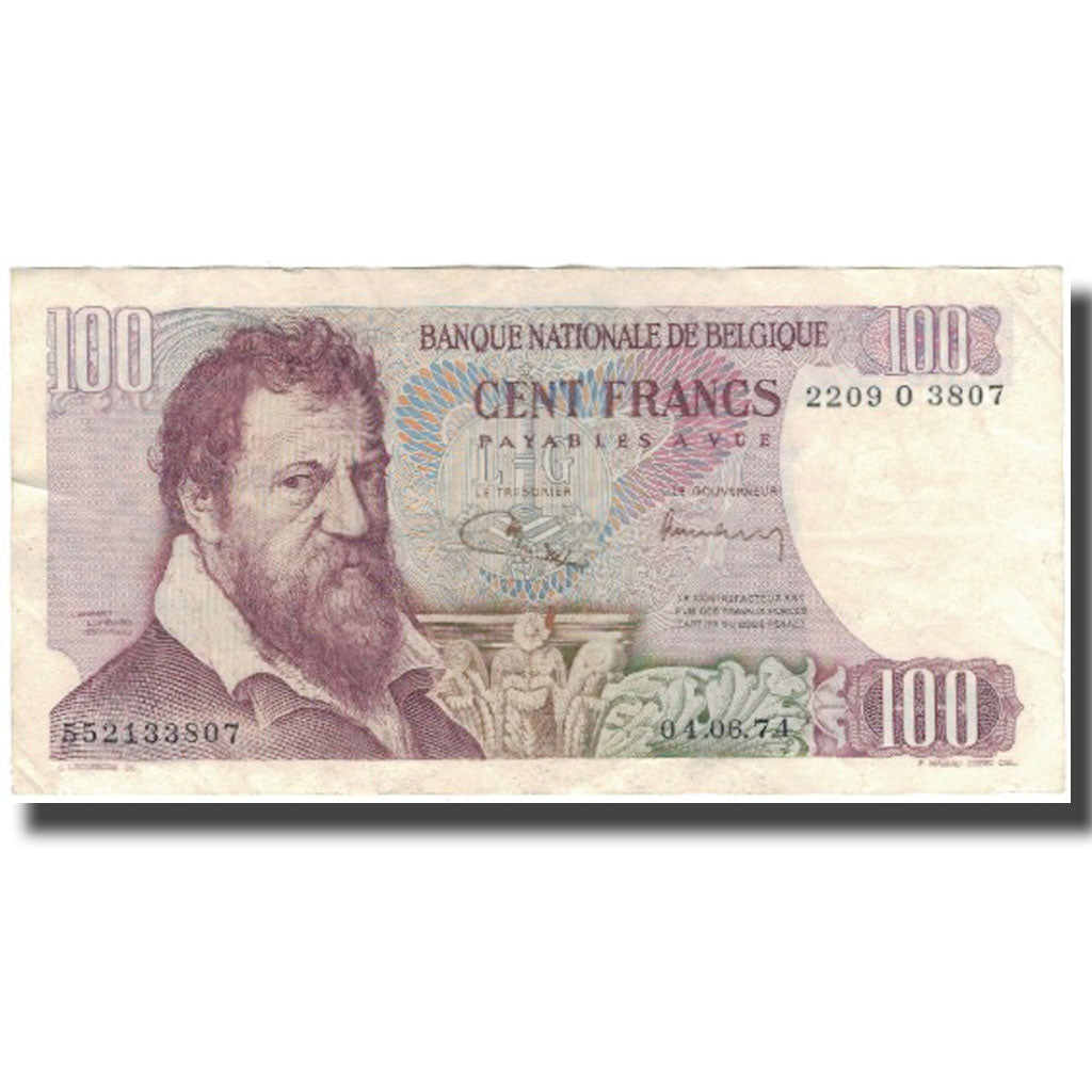Billete, 100 Francs, Bélgica, KM:134b, BC