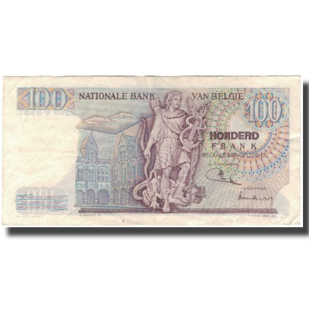 Billete, 100 Francs, Bélgica, KM:134b, BC