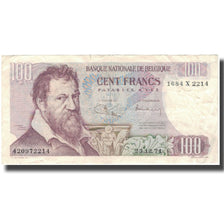 Nota, Bélgica, 100 Francs, KM:134b, VF(20-25)
