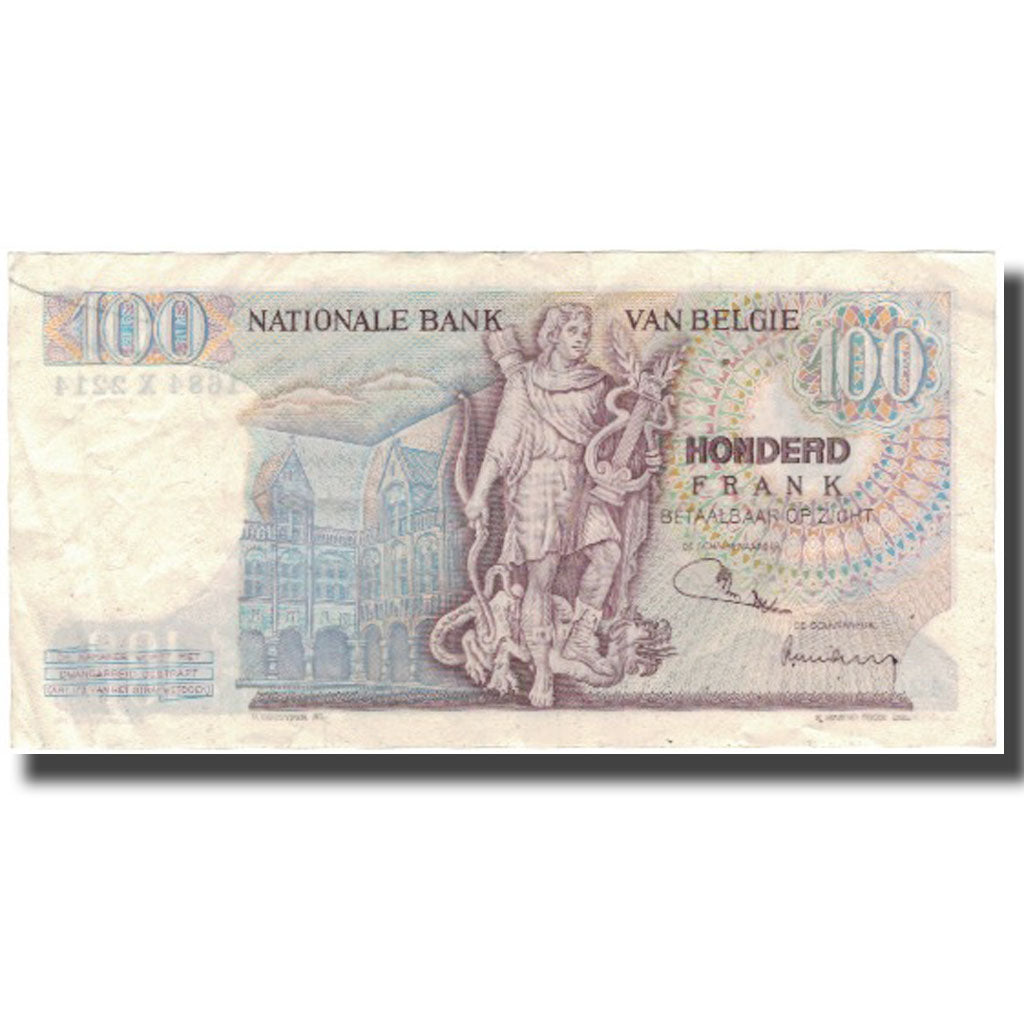 Billete, 100 Francs, Bélgica, KM:134b, BC