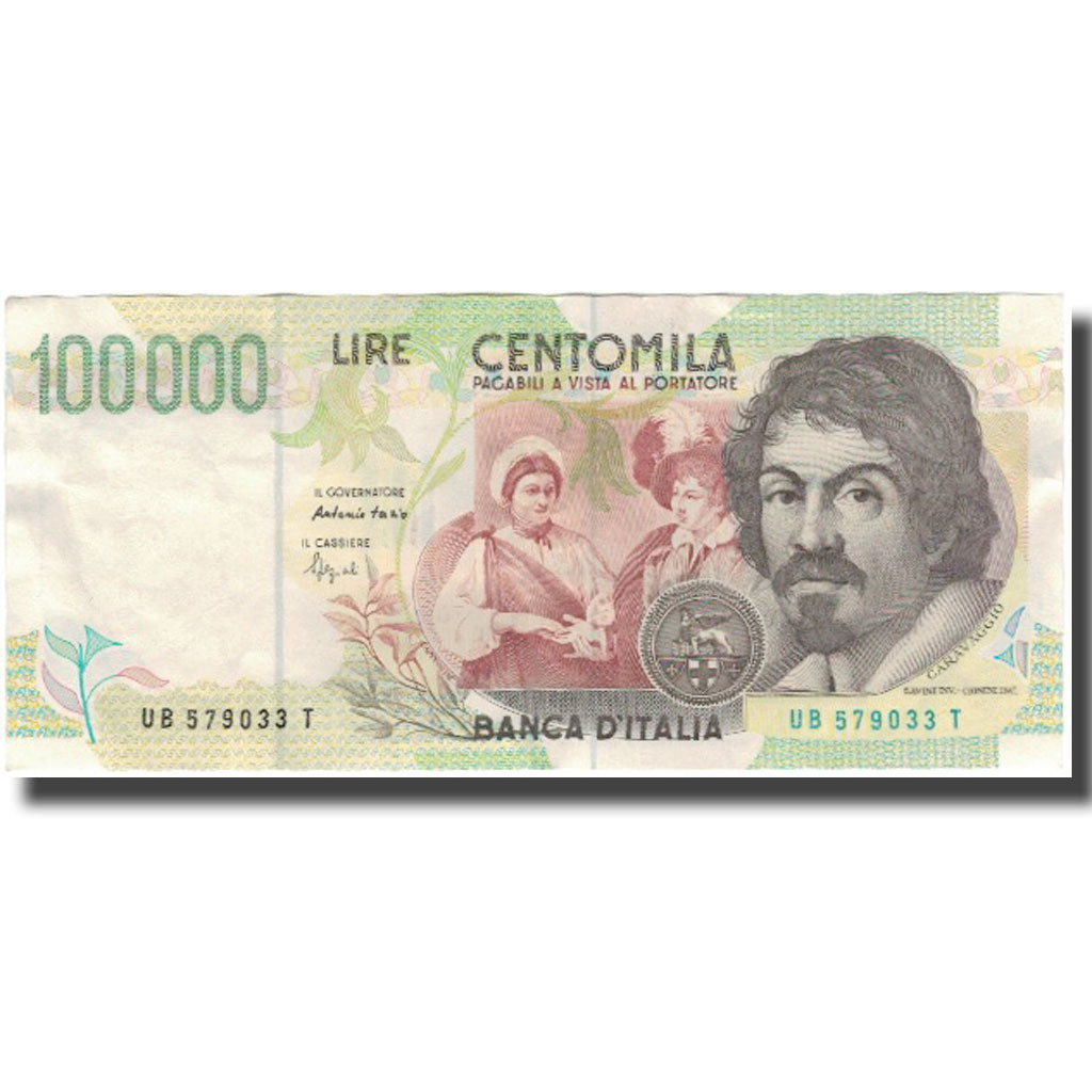 Banknote, Italy, 100,000 Lire, KM:117a, AU(50-53)