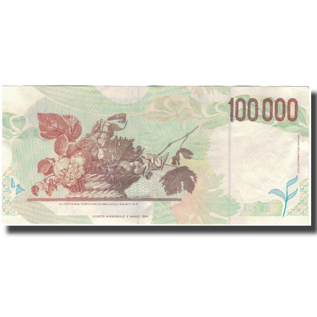 Banknote, Italy, 100,000 Lire, KM:117a, AU(50-53)