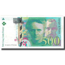 Frankrijk, 500 Francs, Pierre et Marie Curie, 1995, TTB+, Fayette:76.2, KM:160a