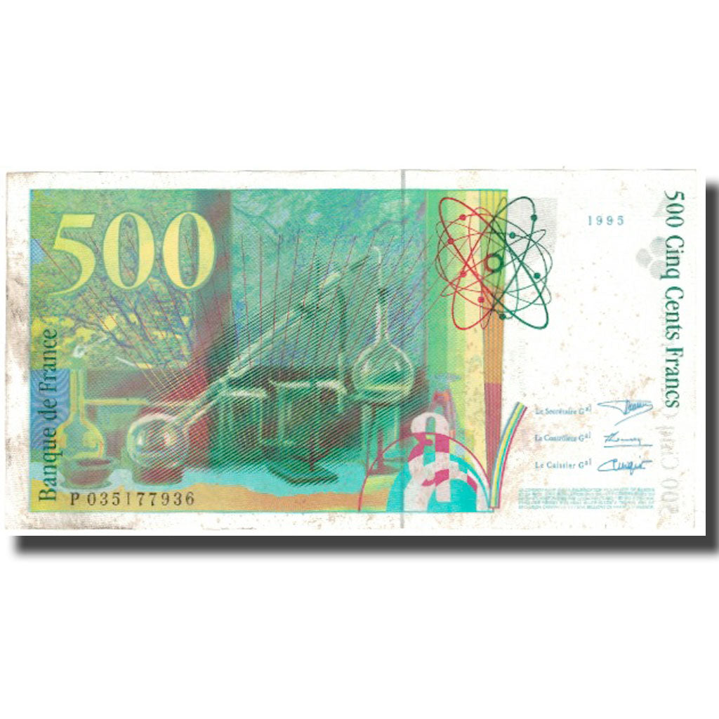 Francia, 500 Francs, Pierre et Marie Curie, 1995, MBC+, Fayette:76.2, KM:160a