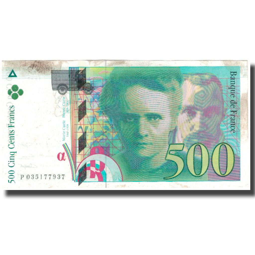 França, 500 Francs, Pierre et Marie Curie, 1995, EF(40-45), Fayette:76.2