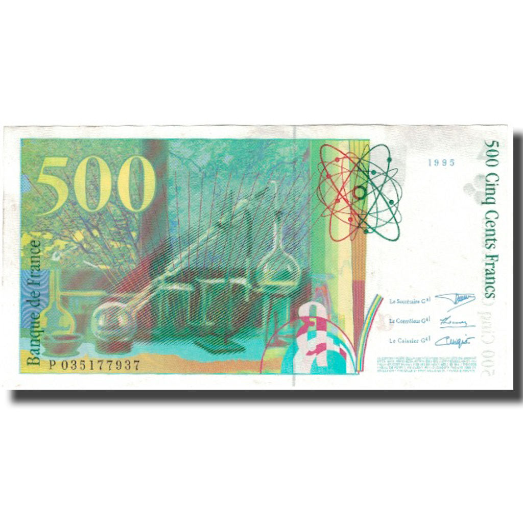 França, 500 Francs, Pierre et Marie Curie, 1995, EF(40-45), Fayette:76.2