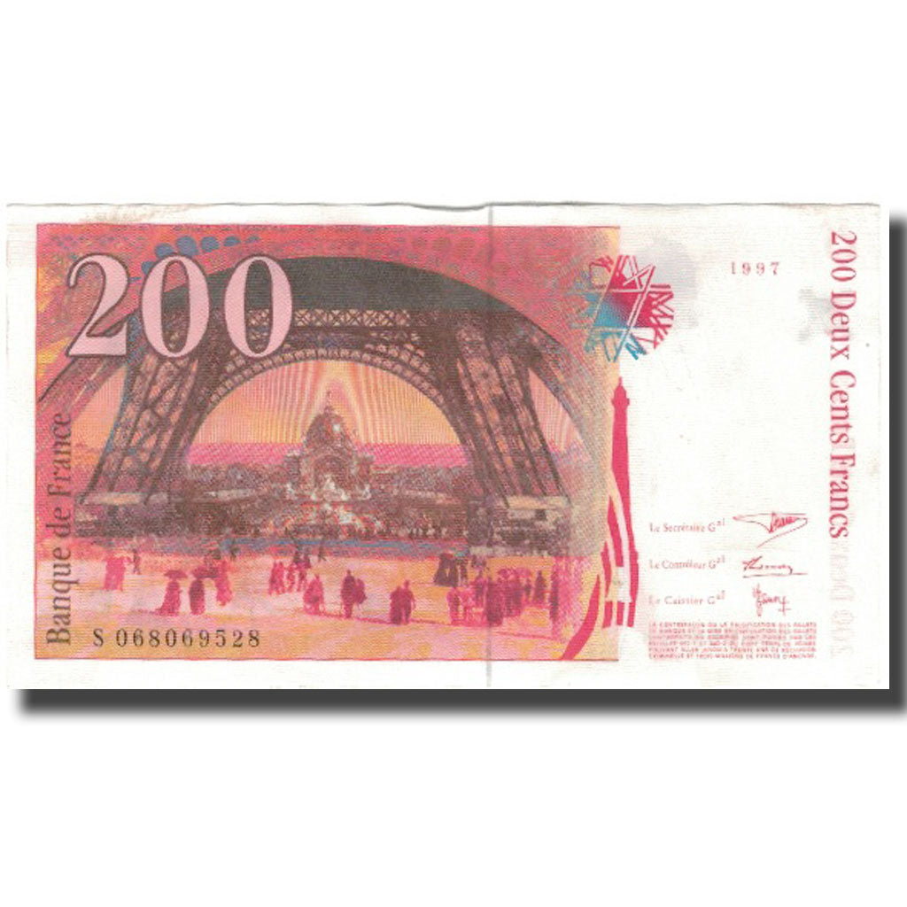 France, 200 Francs, Eiffel, 1997, UNC(60-62), Fayette:75.4b, KM:159b