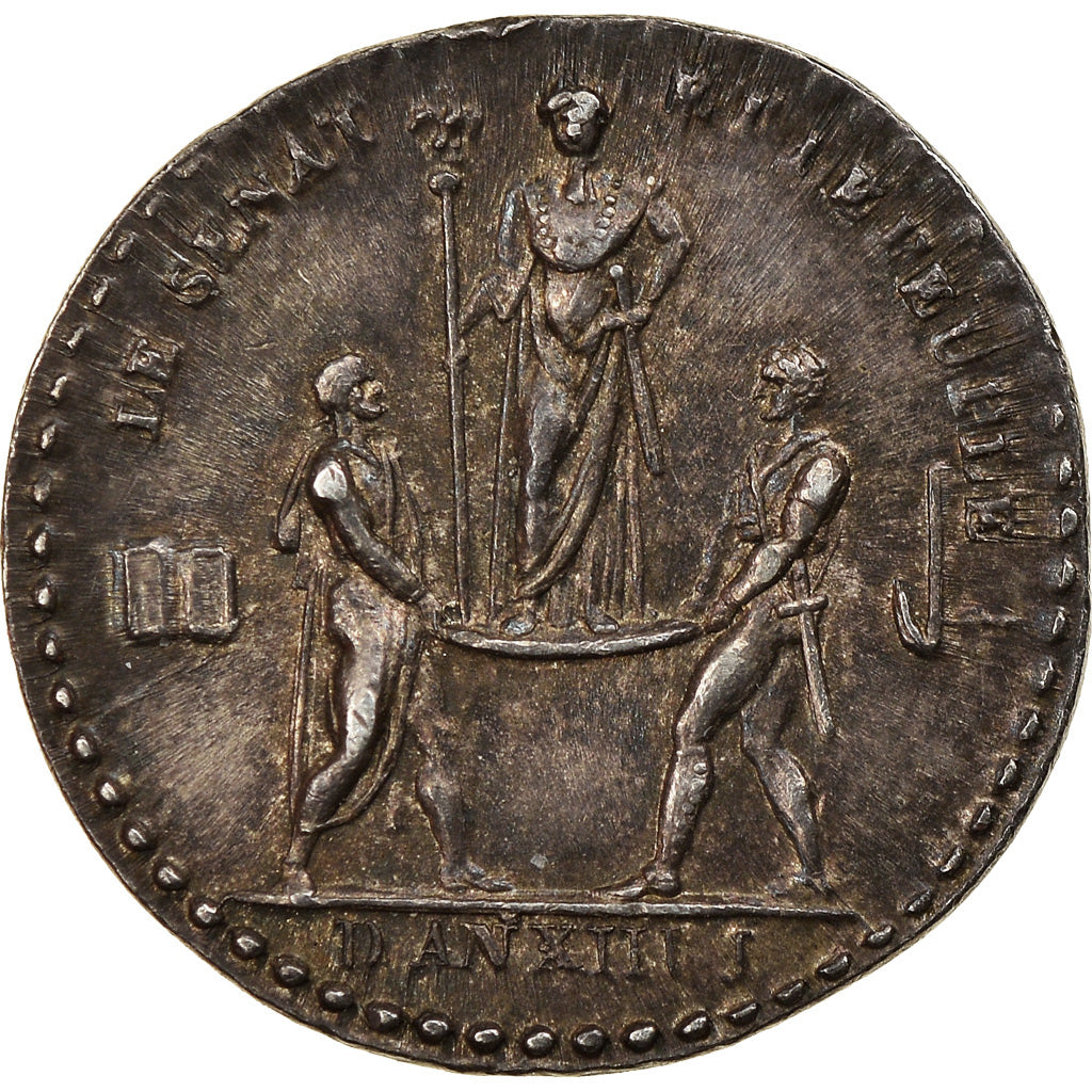 France, Token, Napoléon, Quinaire, Sacre de l'Empereur, 1805, MS(60-62), Silver