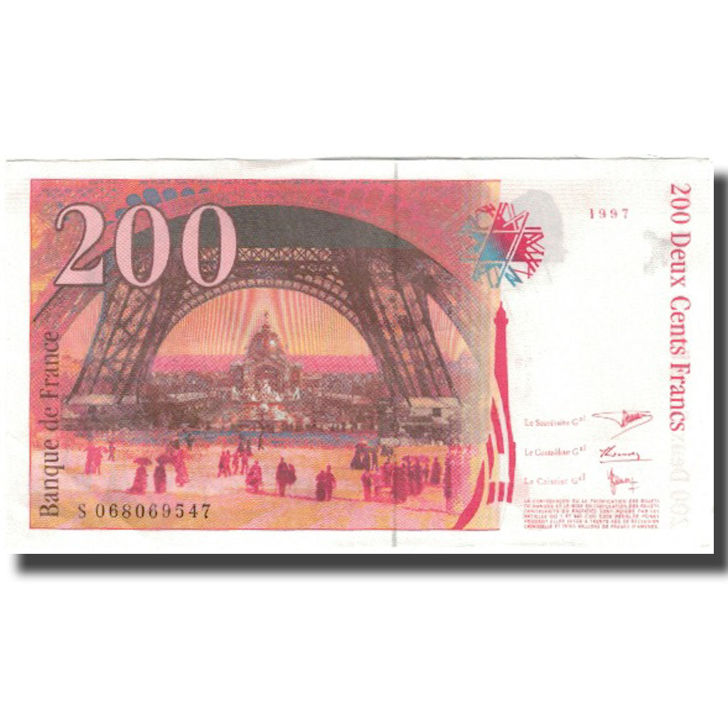 France, 200 Francs, Eiffel, 1997, UNC(60-62), Fayette:75.4b, KM:159b