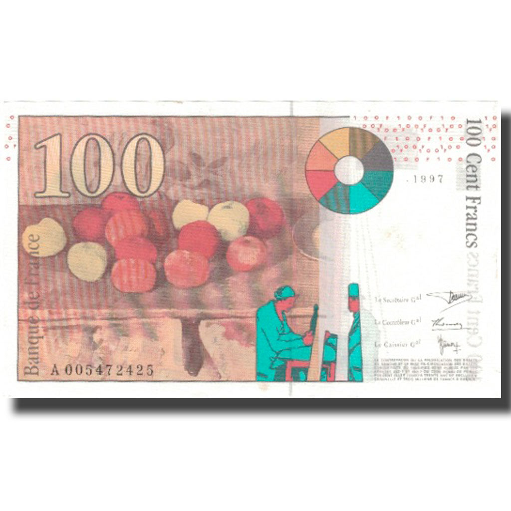 France, 100 Francs, Cézanne, 1997, UNC(63), Fayette:74.1, KM:158a