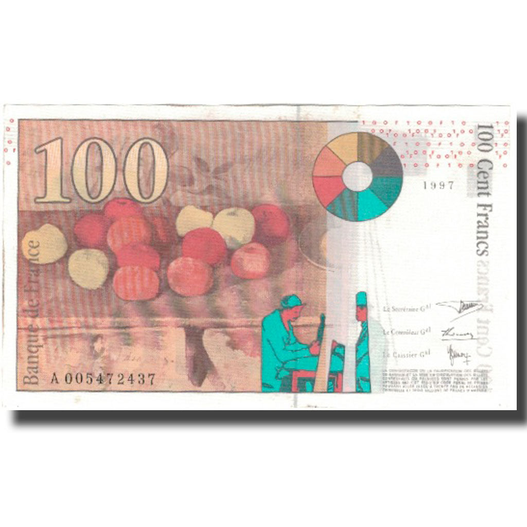 France, 100 Francs, Cézanne, 1997, UNC(63), Fayette:74.1, KM:158a